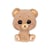 Peluche nounours Kawami marron clair 15 cm yeux légèrement brillants