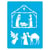 Pochoir plastique souple réutilisable 18,5 x 14,5 cm Fabrika Decoru CRECHE DE NOEL 463