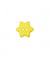 Carte de 4 boutons étoiles Jaune 15mm - Union Knopf Jaune