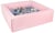 Piscine à balles carrée avec 300 balles – rose clair/perle, transparent, bleu clair, argent - Velinda