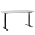 Table de Bureau Assis Debout avec Hauteur Réglable par Moteur Électrique Pratique Plateau Gris et Structure en Acier Noir 130 x 72 cm Beliani