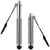 Avizar Stylet Retractable pour écran Tactile - Attache Jack 3.5 mm Argent