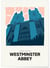 Affiche Londres Westminster Abbey | A3 : 29,7x42cm