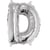 Ballon Lettre D, 40cm, 1pce. , argent