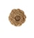 Broche fleur carreaux 7,5cm beige
