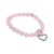 Bracelet Quartz Rose Perles rondes 8 mm et Breloque Coeur - Omsaé