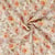Tissu Double gaze de Coton digital Petalyae sur fond Ecru
