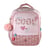 Sac à dos scolaire - KIP Graou - Rose - motif léopard, 2 compartiments