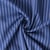Tissu Polycoton Louis rayures Blanches 5mm sur fond Bleu marine - Au mètre