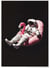 Affiche Astronaute sur Bouée Flamant Rose | A3 : 29,7x42cm