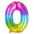 Ballon Géant Rainbow Chiffre 0 - 81 cm