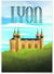 Affiche ville Lyon Fourvière | A3 : 29,7x42cm
