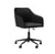 Chaise à Roulettes en Velours Noir sur Pied Chromé Réglable avec Accoudoirs Tendance et Design Vintage et Glamour pour Coin Bureau Beliani