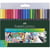 Lot de 6 étuis de 20 stylos feutres pointe superfine 0,4 mm - Faber-Castell - Finepen Grip - Assortis