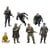 Metal Gear Solid V - Set 7 figurines Plastic Model Kit Metal Gear Solid V 1/35 Ground Zero 5 cm - Kotobukiya