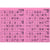 Plaque de 6 grilles de loto rigide 1mm rose - cartons loto - lotoquine
