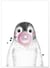 Affiche 'Bulle de Pingouin Rose' | A3 : 29,7x42cm