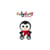 Peluche - Peluche > Pingouin CHILLY Gris Echarpe Rouge – 13 cm