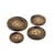 Lot de 3 boutons costume marron