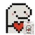 Kit mosaïque DIY pixel art - Coeur bonhomme - Mini