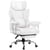 Chaise gaming ergonomique GTPLAYER dossier diamant - Cuir - GT205-WT - Blanc - 50x73x126 cm
