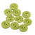 Lot de 6 boutons 2 trous mouton 15mm Vert clair