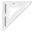 Graphoplex - Equerre de coupe graduée 45° bord acier patin antiglisse 26 cm