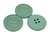 5 BOUTONS Acrylique VERT rond diamètre 25 mm 4 trous - creation couture diy