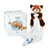 Doudou attache sucette peluche panda roux - 12 cm - Unicef