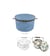 Boîte à couture ronde 22x13,5cm arabesques bleues