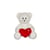 Peluche - Peluche Ours Cœur - 35 cm