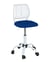 Chaise de bureau enfant pivotante réglable SAWI blanc bleu