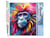 Peinture par Numéro Figured'Art - Babouin Coloré Abstrait - Kit de Loisir Créatif DIY Numéro d'Art Complet - 40x50cm sans châssis en bois
