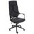 Chaise Bureau Noir en Tissu Siège Pivotant Réglable Bureau Ordinateur Dossier Inclinable