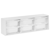 Étagère Murale avec 6 Boîtes Plastique à Tiroirs Blanc Panneau Particules Meuble Rangement Chambre d'Enfant