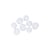 Soft Tulle Pompons assortis, blanc, ø4cm+ø5cm, Boite 8 pces