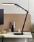 Lampe de Bureau Noire en Aluminium 80 cm à LED Intégrées Tactile Intensité Lumineuse Variable Bras Ajustable Style Moderne Industriel