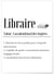 Affiche Définition Libraire | A3 : 29,7x42cm