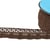 Bobine 25m dentelle éventail 19mm marron café