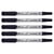Lot de 5 marqueurs permanents double pointe fine et moyenne - PILOT - Noir