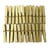 48 mini pinces à linge dorées 3 cm