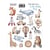 Planche de stickers couleur embelissement Fabrika Decoru BOHO BABY BOY 334