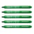 Lot de 5 marqueurs permanents rétractables - PENTEL - Pointe conique fine - Vert