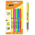 Surligneurs pointe biseautée - BIC - Couleurs fluorescentes assorties - Highlighter Grip