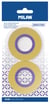 Blister 2 rubans adhésifs jaune transparent 19 mm x 33 m