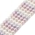 Fil de 50 perles rondes en verre nacré 8 mm fabrication bijoux A