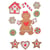 Stickers bonhomme de pain d'épices caoutchouc mousse 11 pièces