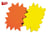 50 Eclates Fluo Jaune/Oran 8X12Cm 780G
