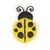 Ecusson thermocollant coccinelle jaune 2,5cm x 2cm
