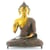 Statuette Bouddha Abhaya Mudrā en Laiton orange antique 20 cm - Omsaé